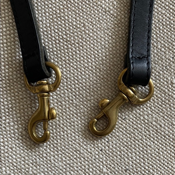 Black Leather Shoulder Strap Bag - Picture 3 of 5